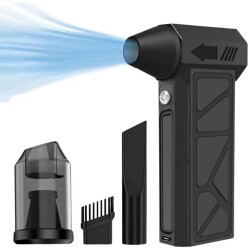 130000 RPM Kademeli Mini Turbo Işıklı Jet Fan - Süpürge Özellikli - Motorobit