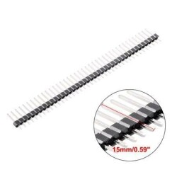 1x40 15mm Erkek Header 40 Pin 2.54mm 180 Derece - Motorobit