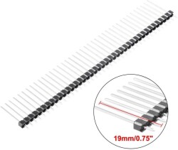 1x40 19mm Erkek Header 40 Pin 2.54mm 180 Derece - Motorobit