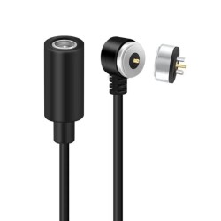 2-Pin 10mm 90C Kablolu Pogo Pin Manyetik Konnektör Takımı - DC Soketli - LIKE