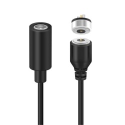 2-Pin 10mm Kablolu Pogo Pin Manyetik Konnektör Takımı - DC Soketli - LIKE