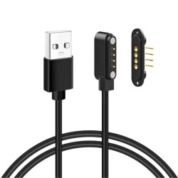 4-Pin 2.54mm 90C Kablolu Pogo Pin Manyetik Konnektör Takımı - USB Soketli - LIKE
