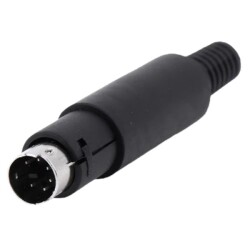6 Pin Erkek Mini DIN Konnektör - Motorobit