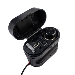 CD-3068 Su Geçirmez Çok Fonksiyonlu USB + Type-C Şarj Cihazı ve Çakmaklık - Motorobit