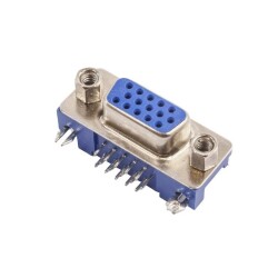 DR15P-VGA D-Sub 15 Pin Dişi Konnektör 90c PCB Tipi - Motorobit