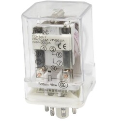 JTX-2C AC 220V 8 Pin 2NO + 2NC Elektromanyetik Röle - PEOTR