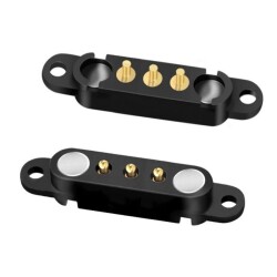 LK-3PIN-2080404 3-Pin 2.54mm Pogo Pin Manyetik Konnektör Takımı - Kulaklı - LIKE