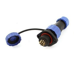 SD16 9 Pin 16mm Su Geçirmez Konnektör Takımı - Flanşlı Panel Tipi - Motorobit