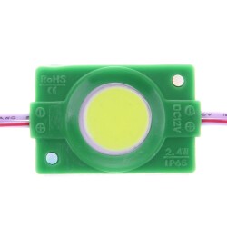 Tekli Su Gerçimez Cob Led Modülü - Yeşil 12V 2.4W - Motorobit