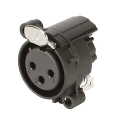 XLR Konnektör Panel Tipi Dişi - 3 Pin Plastik - Motorobit